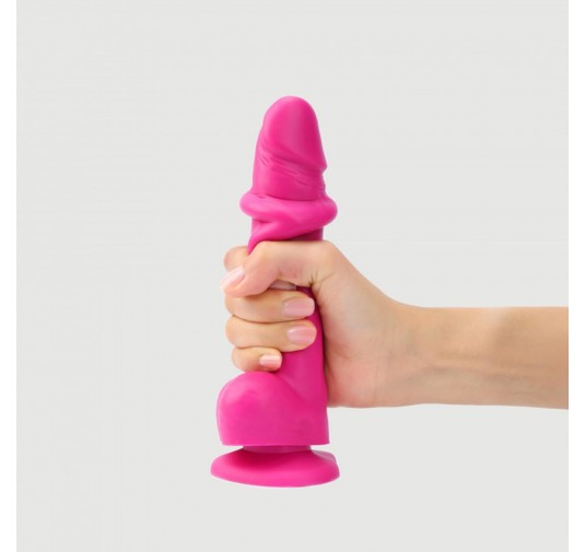 Ralistyczne dildo sliding skin fuchsia l